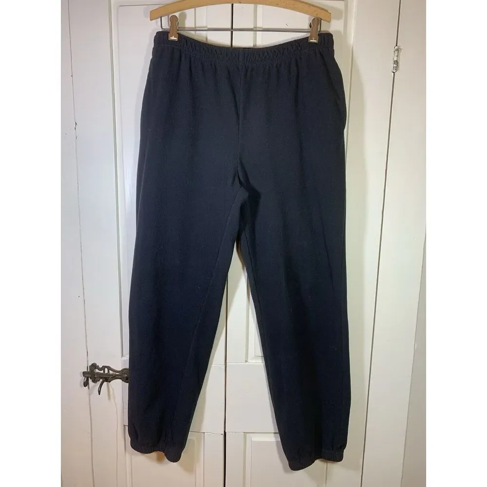Sportif Outdoor Fleece Pants Mens‎ Large Gathered Leg Elastic Waist Black READ